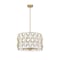 Z-Lite Harden Pendant, 5-Light, 18.25 In.W x 11.75 In.H, Modern Gold/White 1948P18-MGLD - alternate 5